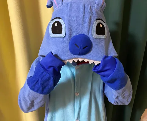 Miniatura 7 de Pijama de animal para adultos, con puntada, para cosplay, ropa para el hogar, color azul