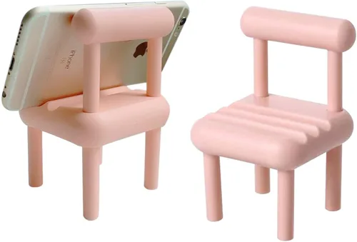 Soporte para teléfono celular para silla de bricolaje, soporte para teléfono celular de color caramelo, soporte de teléfono de mesa con forma de
