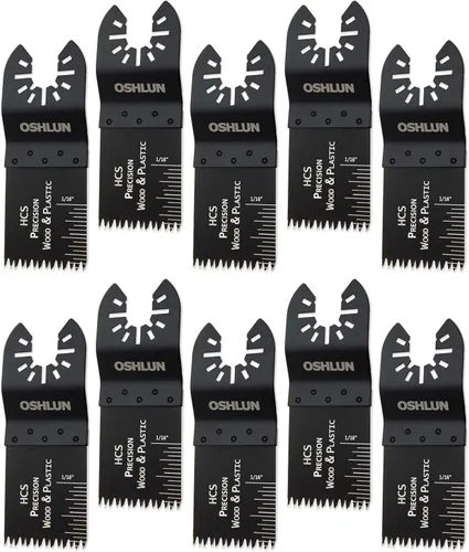 Miniatura 3 de Oshlun MMC-1003 1-1/3-Inch Precision Japan HCS Oscillating Tool Blade with Quick-Fit Arbor for Standard and Quick Change Tools, 3-Pack