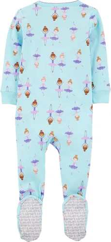 Miniatura 2 de Simple Joys by Carter's Girls 3-pack Snug Fit Footed Cotton Pajamas