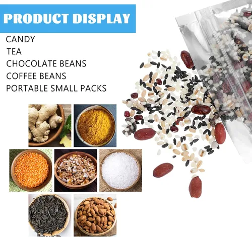 Miniatura 5 de 200 PCS Candy Bags, Sealable Heavy Duty Clear Mylar Food Storage Bags, Container Sets, Plastic Zipper Food Coffee Candy Storage, Refoldable Bags And