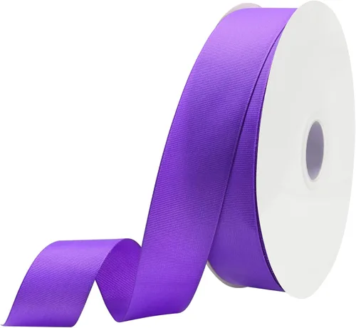 Miniatura 73 de Cinta blanca de grogrén de 1-1/2 pulgadas x 50 yardas para envolver regalos, muy adecuada para decoración de bodas, ramos, manualidades, costura