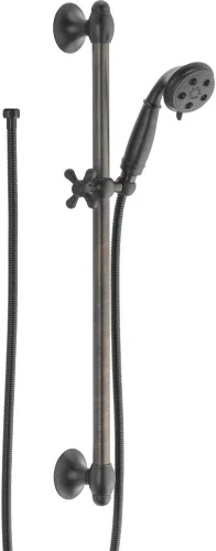 Miniatura 9 de Delta Faucet 3-Spray H2Okinetic Slide Bar ducha de mano con manguera, níquel pulido 51308-PN