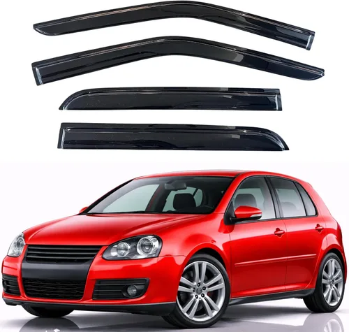 Miniatura 342 de KPY Visor de ventana compatible con Hyundai Tucson 2021-2025, 4 piezas de deflector de ventilación para ventana lateral, estilo Mugen, protector