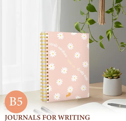 Miniatura 5 de Diario para mujer, 10.25 x 7.25 pulgadas, 300 páginas, cuaderno de espiral de tapa dura con rayas universitarias, cuaderno de reunión para el Crear