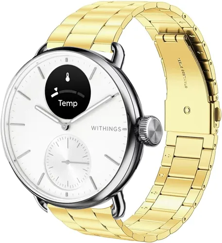 Miniatura 13 de Compatible con Withings Smartwatch Bands, Lamshaw 0.709 in, 0.787 in, acero inoxidable, correa de repuesto de metal para hombres y mujeres