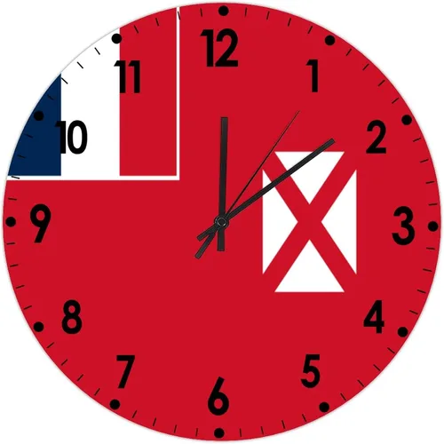 Miniatura 557 de Cheyan Reloj de pared con bandera de Canadá de 12 pulgadas, silencioso, sin tictac, de PVC, funciona con pilas, reloj redondo decorativo, regalo
