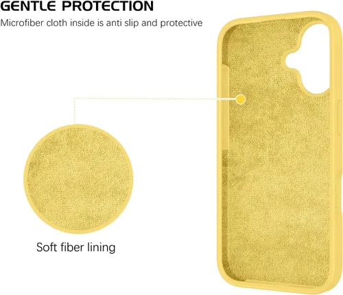 Miniatura 394 de GUAGUA Funda compatible con iPhone 17 Pro Max de 6.9 pulgadas, silicona líquida, goma de gel suave, delgada, forro de microfibra delgada