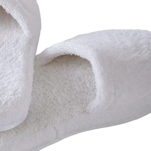 Miniatura 2 de Pantuflas lujosas de SPA de Turkishtowels. 100% de algodón Terry. Hechas en Turquía., L, Blanco