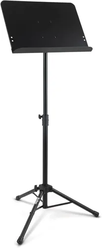 On-Stage SM7211B - Soporte de partituras orquestales plegable de grado profesional, color negro