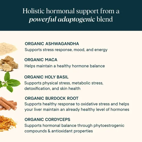 Miniatura 4 de Ora Organic Suplemento de equilibrio hormonal natural y alivio del acné hormonal para mujeres, ayuda a la piel, el estado de ánimo, la energía