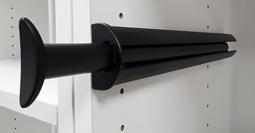 Miniatura 4 de TAG Hardware - Barra de valet de 11 3/4 pulgadas de largo para armario (negro)