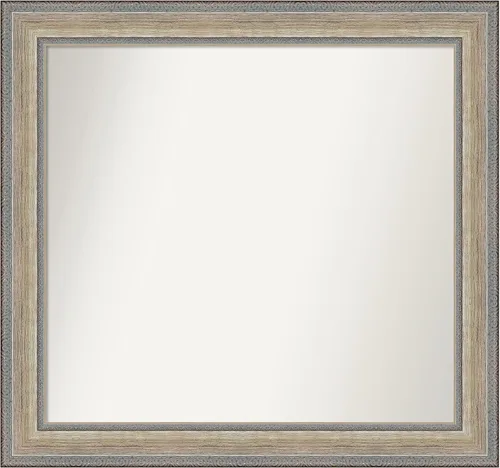 Miniatura 528 de Amanti Art Espejo de baño plateado para sobre fregadero, 28 x 47 pulgadas, espejo rectangular de plata imperial, marco de madera tradicional de gran