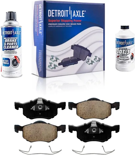 Miniatura 101 de Detroit Axle - Pastillas de Freno Delantero Izquierdo Reemplazo de Pinza de Disco para Dodge Ram 1500 Dakota Mitsubishi Raider - Juego de 3 piezas