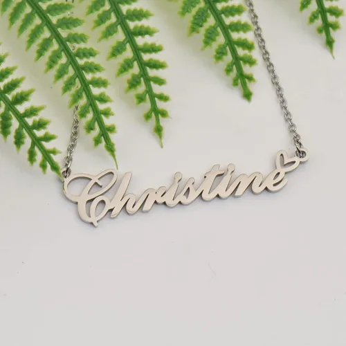 Miniatura 2 de HUAN XUN Collares personalizados con dije de inicial para mujeres y niñas en oro y plata, Acero inoxidable, Acero inoxidable