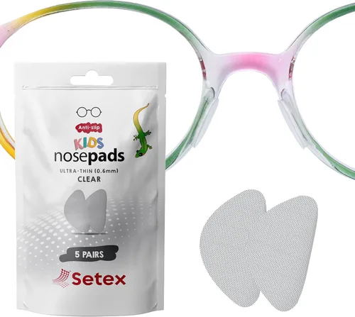 Miniatura 14 de Setex Gecko Grip - Almohadillas antideslizantes para la nariz de 0.024 in para niños (15 pares transparentes) fabricadas en Estados Unidos, 2000