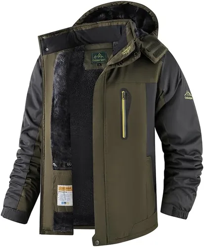 Miniatura 4 de Chaqueta de esquí de invierno impermeable para hombre, resistente al viento, engrosado, aislado, traje de esquí para escalada al aire