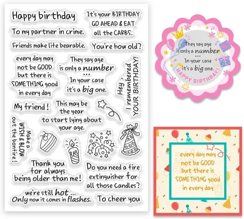 Miniatura 13 de ORIGACH Patrón de fondo Sellos transparentes para hacer tarjetas DIY Scrapbooking álbum de fotos decoración
