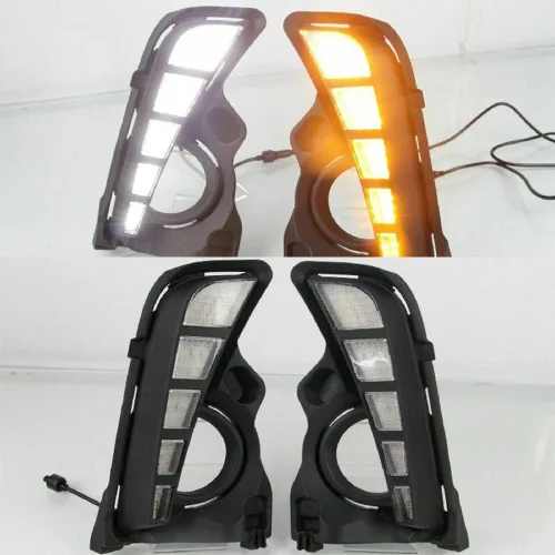 Miniatura 2 de Para To-yota Highlander 2017-2019, LED DRL lámpara de circulación diurna blanca amarilla luces indicadoras de conducción accesorios de coche