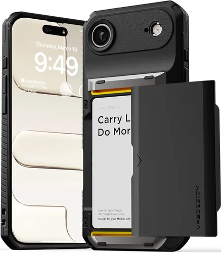 Miniatura 9 de VRS DESIGN Damda Glide Pro - Funda para iPhone 13 Pro, resistente funda semiautomática [4 tarjetas] con soporte para ranura para tarjetas compatible