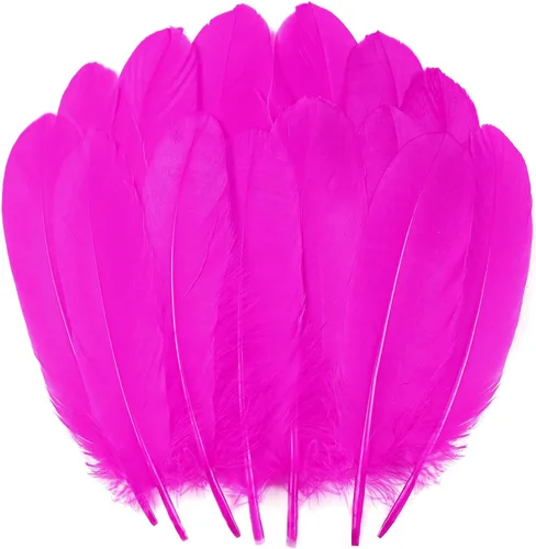 Miniatura 10 de 50 piezas de plumas de ganso naturales de 5 estilos, accesorios de ropa, paquete de estilos arcoíris, decoración de Pascua, Navidad, ropa