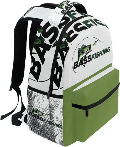 Miniatura 2 de Pfrewn Mochilas para niñas, niños, cachorros, animales, mochila escolar para niños y estudiantes, Pesca de corvina, Moderno