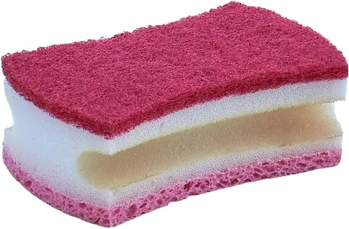 Miniatura 8 de Esponja exfoliante antiarañazos con un agarre cómodo, esponja de cocina resistente de doble cara, esponja de celulosa, sin arañazos, con juego