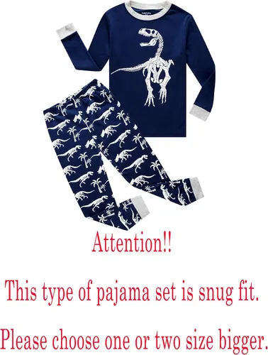 Miniatura 2 de Family Feeling - Pijamas para niños y niños pequeños, conjunto de pijamas de 2 piezas, ropa para dormir de 100 % algodón