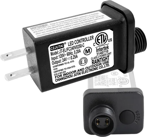 PremierAdapter - Fuente de alimentación de 24 V 6 W para CZJUTAI JT-EL/FC240V0250-C 24V6W /4.5W/3.6W /1.35W para iluminación de Navidad, cadena de