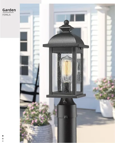Miniatura 3 de FEMILA Luz de poste al aire libre del atardecer al amanecer, lámpara de poste impermeable, postes de lámpara exterior iluminación exterior