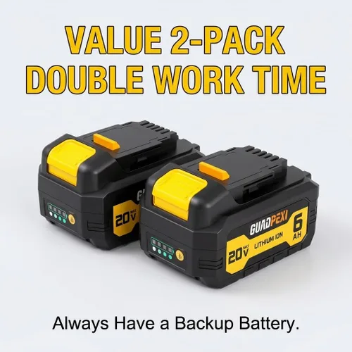 Miniatura 7 de Paquete de 2 baterías de repuesto de 6.0Ah 20V MAX compatibles con herramientas DW 20V, repuesto de iones de litio para DCB200 DCB201 DCB204 DCB207
