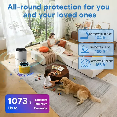 Miniatura 6 de Filtro de Repuesto Core 300 Pet Care para Purificador de Aire LEVOIT Core 300S y Core 300-P, Reemplazo de Filtro HEPA Verdadero H13 3-en-1, Amarillo