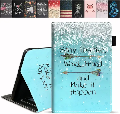 Miniatura 28 de Funda para tableta Amazon Fire HD 10/Fire HD 10 Plus (11ª generación, versión 2021), con cita inspiradora de «Be a Flamingo in a Flock», funda
