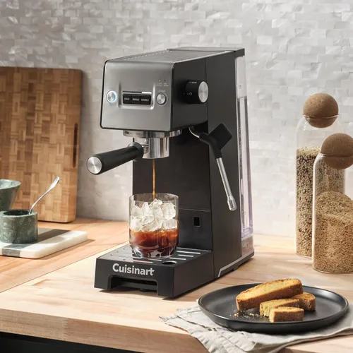 Miniatura 2 de Cuisinart Espresso Bar Slim Máquina de Café Espresso, Hace Bebidas Calientes o Frías de Calidad de Café Incluyendo Cappuccino, Lattes y Bebidas
