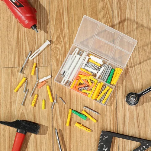 Miniatura 8 de Mr. Pen - Kit surtido de anclajes y tornillos para paneles de yeso, 100 piezas, 50 anclajes de expansión de pared seca de plástico y 50 tornillos