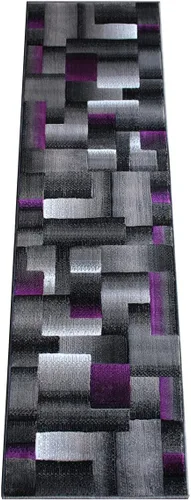 Miniatura 24 de Masada Rugs, Alfombra de Área Moderna Contemporánea, Azul Gris Negro (2 Pies X 3 Pies) Tapete