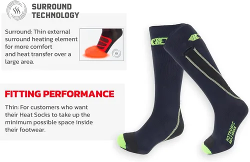 Miniatura 2 de Hotronic Unisex XLP PFI 30 Surround Thin Heat Socks Only Gentle Compression Foot-Warming Heated Cold-Weather Winter Socks