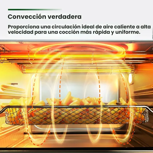 Miniatura 5 de VAL CUCINA - Horno tostador retro con calefacción infrarroja, horno de convección extragrande de encimera 10 en 1, 6 rebanadas de tostada, pizza
