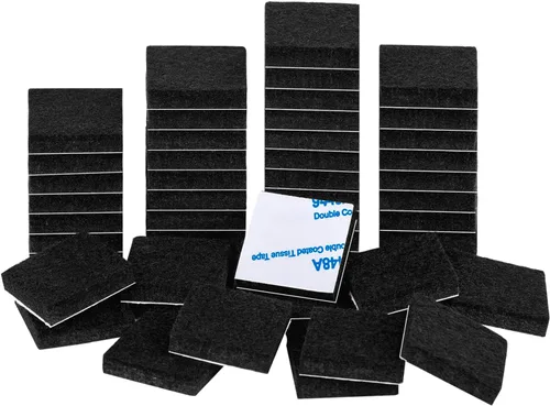 Miniatura 10 de Juego de 8 almohadillas de fieltro grandes para muebles, de 6 x 4 pulgadas, color marrón, autoadhesivas, antiarañazos, resistentes, 0.197 in
