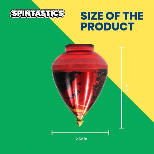 Miniatura 6 de Spintastics Quicksilver Hybrid Bearing Spin Top - Punta de rodamiento (rojo y verde)