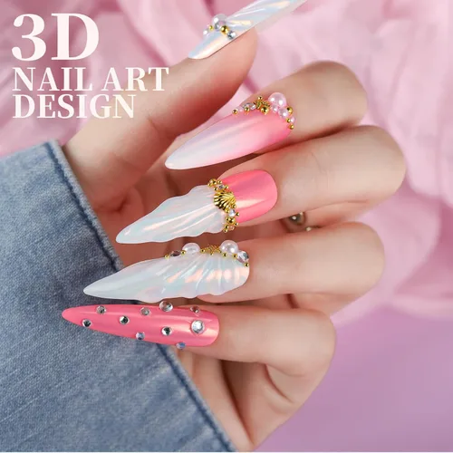 Miniatura 4 de Teenitor Polvo de uñas cromado, polvo Crome para uñas de gel con gemas de uñas, polvo de cromo para uñas de perlas para uñas, polvo iridiscente