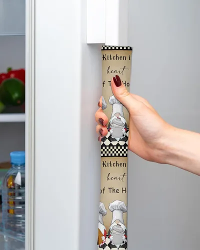Miniatura 2 de Juego de 2 fundas para manijas de puerta de refrigerador con gnomos de chef, para lavavajillas, microondas, horno, nevera, estufa, accesorios