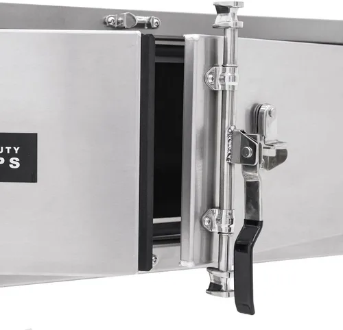 Miniatura 5 de HD Ramps Gabinete de herramientas de aluminio resistente con cerradura para remolque, 60 x 18 x 24 pulgadas, caja de herramientas para camiones