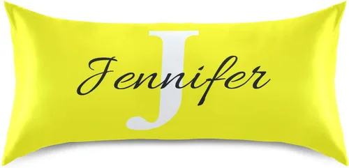 Miniatura 12 de Fundas de almohada negras personalizadas de seda con cierre de sobre, funda de almohada de satén tamaño estándar para personas que duermen