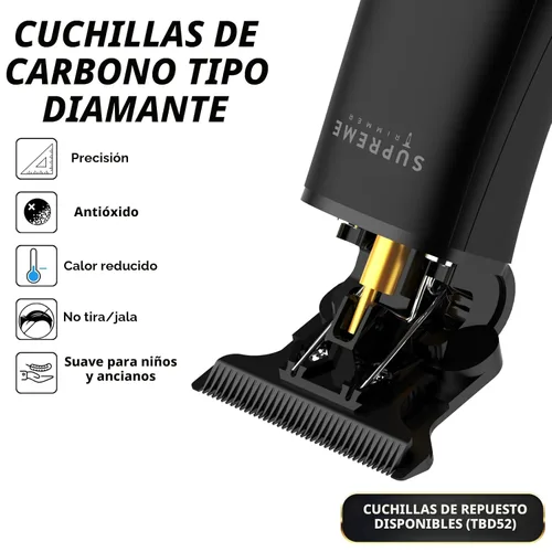 Miniatura 3 de Supreme Trimmer T Shaper - Recortador silencioso inalámbrico para barba y cabello para hombres 120 minutos de duración, bajo ruido, cuchilla DLC