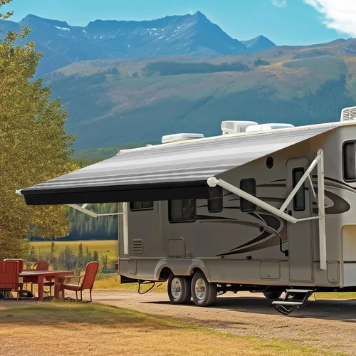 Miniatura 18 de YESCAMP Kit Completo de Toldo Motorizado Retráctil Eléctrico para Autocaravana para RV, Remolques, Quinta Rueda, Remolcadores de Juguetes, Motorhome