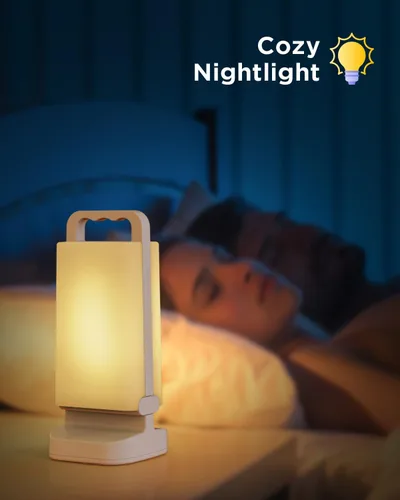 Miniatura 8 de Linterna solar para campamento de 6000 mAh, paquete de 2, luz de campamento recargable por USB y fuente de alimentación, lámpara nocturna LED