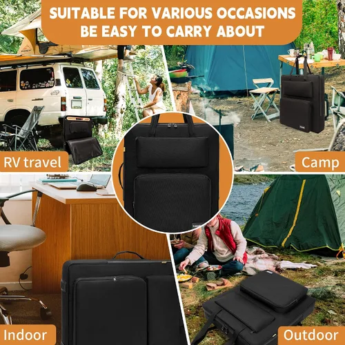Miniatura 7 de Bolsa de viaje para panel solar, bolsa de almacenamiento portátil para panel solar compatible con Jackery SolarSaga 100 W, 200 W, 100 X, funda