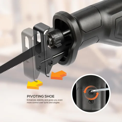 Miniatura 5 de Yunirvana Sierra recíproca de 120 V, sierra recíproca con cable de velocidad variable de 6.0 amperios con longitud de carrera de 4/5 pulgadas, 3000