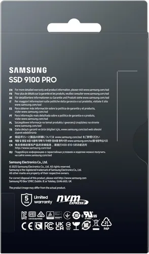 Miniatura 9 de Samsung SSD 9100 PRO 1TB, PCIe 5.0x4 M.2 2280, velocidades de lectura secuencial de hasta 14,700MB/s, lo mejor para computación de IA